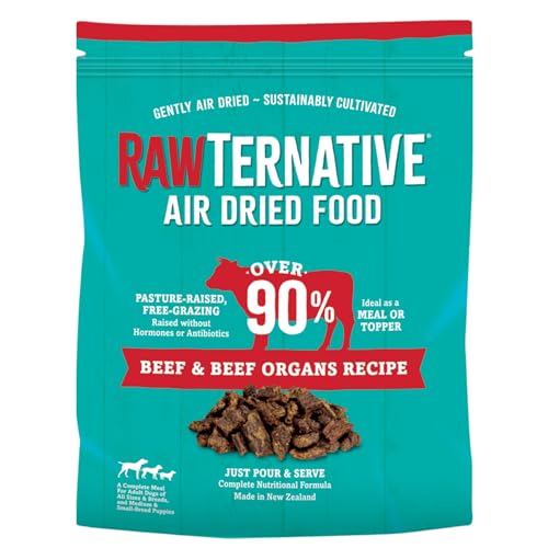 RawTernative Air Dried Dog Food, High Protein, Over 90% Real Beef & Beef Organs + New Zealand Green...