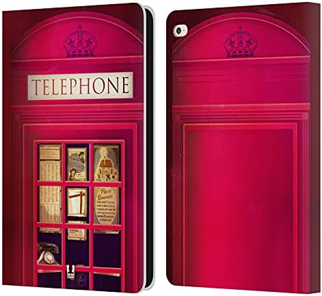 Head Case Designs K2 I Love London Leather Book Wallet Case Cover Compatible with Apple iPad Air 2 (2014)
