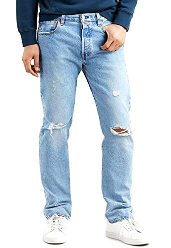 Levi's Men's 501 Original-Fit-Jean, Damaged Hector-Warp Stretch, 34W x 32L