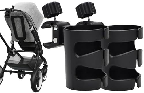Portavasos para Cochecito,2 Piezas Sujetavasos para Padres para Silla de Paseo,Soporte para Bebidas para Cochecito de Bebé,Soporte para Silla de Ruedas,Bicicletas,Carrito Bebe,Scooters