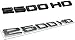 2pcs Badges 2500HD 2500 HD Emblem 3D Decal Suitable for Both Side Doors or Tail Doors (Black)