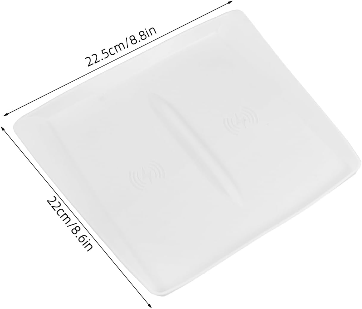 GLEAVI Center Console Charging Mat for Model Y Charging Silicone Slip Pad for Mobile Phones Durable Soft Design White Car Interior Accessory