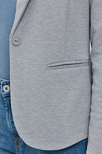 ICHI 20101801, Chaqueta de traje Mujer, gris (grey melange 10020), 34 (Talla fabricante: XS)