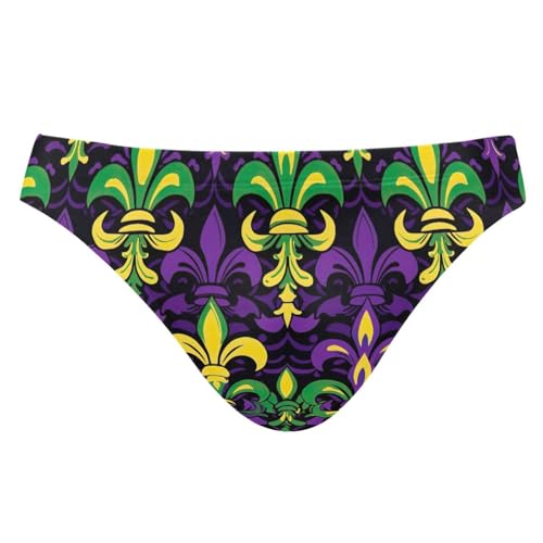 Mens Mardi Gras Fleur De Lis Bikini Swimsuit Swimwear Swim Briefs for Men 21342794
