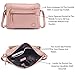 Leather Crossbody Bags for Women Small Soft Genuine Pebbled Sling Shoulder Handbag Crossover Purse with Full Adjustable Strap (Baby Pink Nappa)