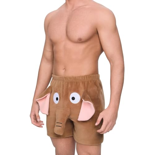 Mens Anime Cartoon Shorts Funny Pants Cute Soft Fleece Pajama Shorts2