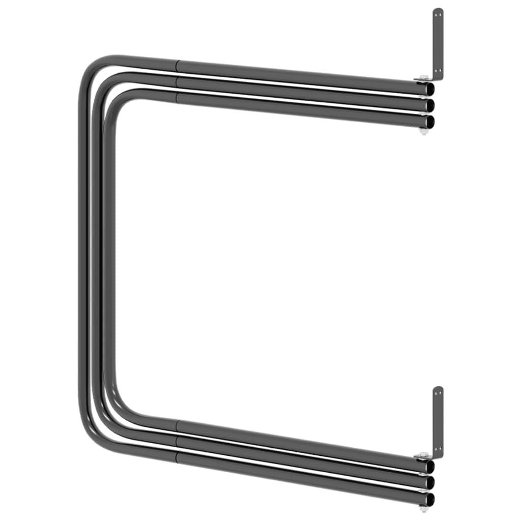 Mangloder - Soporte para techo de sillín con 3 brazos de hierro negro, soporte de pared para sillín de caballo, soporte para sillín, organizador, estructura robusta, versátil para establo, cámara de