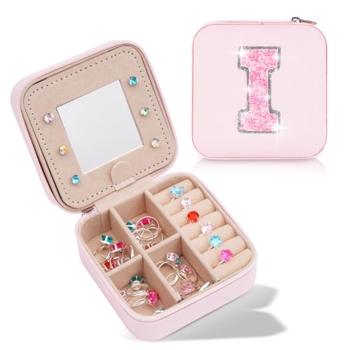 Uygafly Gifts for Teen Girl Trendy Stuff,Birthday Gift for 5 6 7 8 9 10 11 12 13 14 15 Year Old Girls,Cute Travel Jewelry Case Small Box | Pink,I