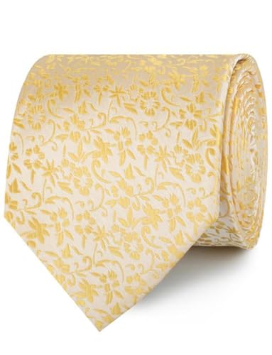 Image of OTAA Floral Necktie Casual Ties for Men - Perfect Neck Tie for Groomsmen Wedding Ties or Formal Occasions
