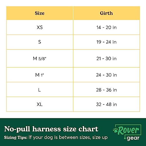 Rover Gear Better Walk No Pull Dog Harness, Adjustable And Comfortable Halter Dog Harness, Medium ⅝ Inch, Teal #TOP2