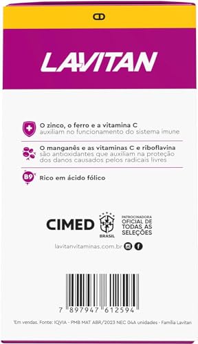 Kit 3 Multivitamínico Lavitan AZ Para Mulher Com 90 Comp