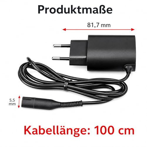 Leloco 12V Ladegerät für Braun Rasierer,Ersatz Netzteil kompatibel mit für Braun Series 1, 3, 5, 6, 7, 8, 9 Sowie Trimmer und Epilierer Ladegerät, Aufladegerät Adapter für Herrenrasierer Damenrasierer