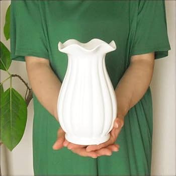 Amazon.co.jp: 花瓶 白 花瓶 陶器 花瓶 花器 かびん フラワーベース