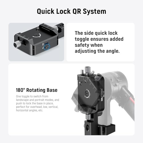 Image of NEEWER RS4 RS3 Vertical Camera Mount Compatible with DJI Ronin RS 4 3 2 Pro Gimbal Stabilizer, 1s Quick Vertical to Horizontal Switch Anti Drop 180 Rotating Base for YouTube TikTok Vlog Video, CA108
