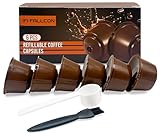 Capsulas Dolce Gusto Recargables - Cápsula Reutilizable de Café Ecológica con Filtro - Más Fuerte 250 Veces de Uso con Reemplazos - Incluye caja de Almacenamiento,Cepillo y Cuchara (5PCS)