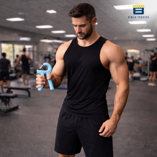 Image of Btag Hand Gripper - Adjustable Grip Strengthener for Forearm, Wrist & Finger Workout Men & Women Capacity 60 kg (Blue)