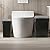 SYNCVIBE 2 Pack Bathroom Trash Can with Lid - 2.5 Gal and 4 Gal Motion Sensor Garbage Bin, Smart Rubbish Bin, Waterproof Slim Dustbin, Automatic Plastic Trash Can for Bathroom, Office, Black