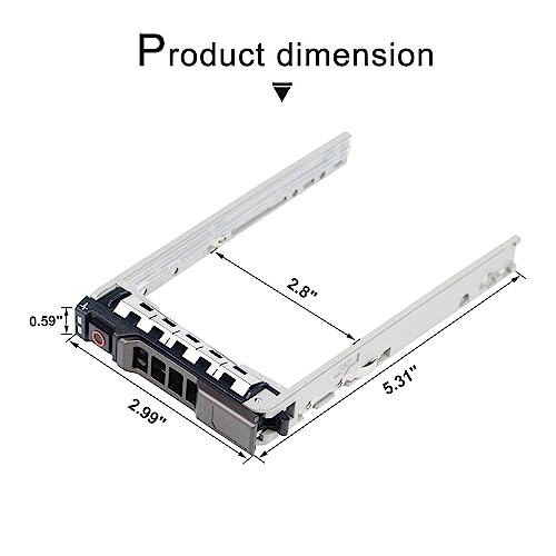 Soporte G176J contra vibraciones para discos de 2.5" en servidores Dell PowerEdge R710 R620 2