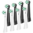 8 Pack iO Brush Heads Compatible with Oral B iO Toothbrush Head, for Oral B iO 2 3 4 5 6 7 8 9 10 Series Electric Toothbrushes, Dense Bristles Effectively Remove Plaque, Black/White