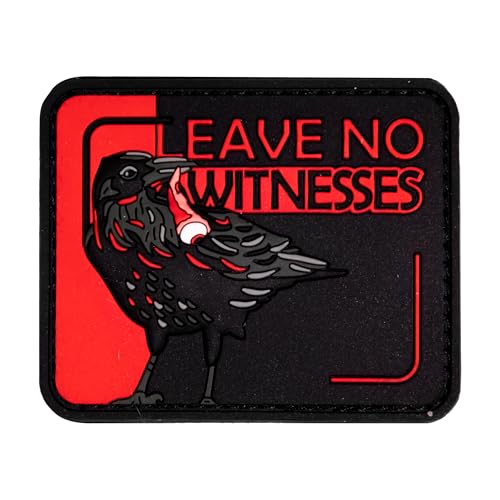 Leave No Witnesses Crow | Toppa tattica per morale per zaini, gilet e attrezzatura