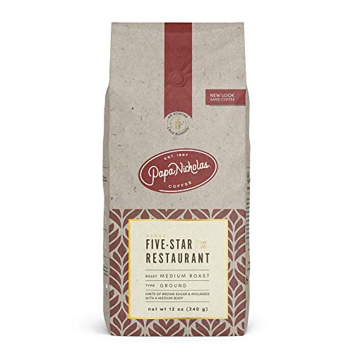 PapaNicholas Coffee Ground Coffee, 5-Star Restaurant Blend, 12 Ounce