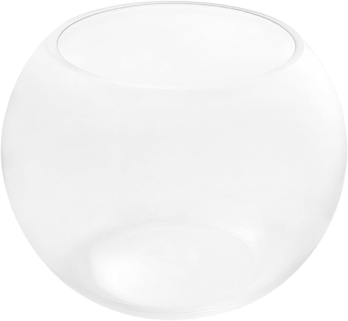 Lurrose Glass Fish Bowl Spherical Fishbowl Decor for Small Fish and Hydroponic Plants Decorative Glass Vase for Living Room or Office for Tabletop