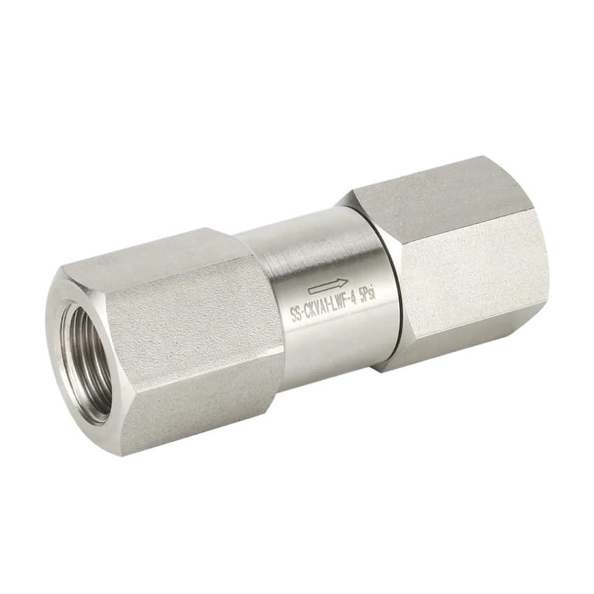 Raccordement anti-retour femelle NPT mâle NPT 3/8 inox 316 haute pression 3000 psig unidirectionnel