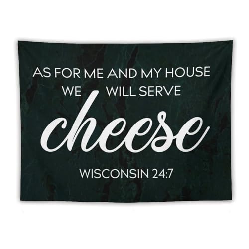 Tapiz decorativo para habitación con divertido diseño de queso de Wisconsin de 60 pulgadas