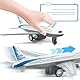 QIYUMOKE 1/400 777 Flugzeug-Spielzeug mit Rückzugfunktion für Jungen, Boeing 777 Flugzeugmodell aus weiß lackiertem Kunststoff (14 cm Länge)