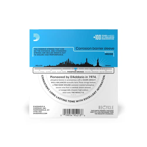 D’Addario EJ16-10P Lot de 60 cordes de guitare acoustique en acier pour instrument musical - Les Beatles, Paul McCartney, John Lennon, RIngo Starr, George Harrison D'Addario EJ16-10P Lot de 60 cordes de guitare acoustique en acier pour instrument musical – Image 4