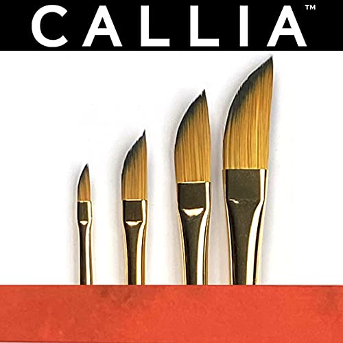 Callia Lot de pinceaux d'artiste pour aquarelle, acrylique et peinture à l'huile