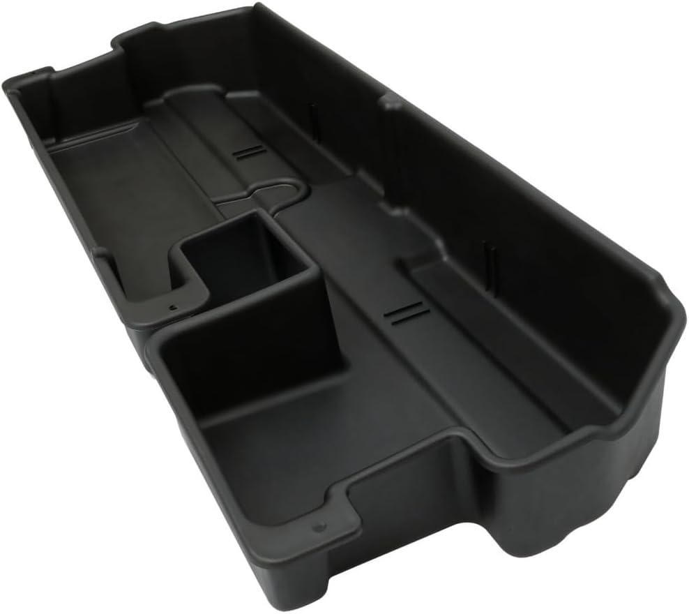 2 Set of - for Toyota for Tundra 2007-2020 Double Cab Under Seat Storage Box (Plastic,Black)