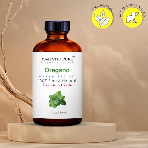 Image of Majestic Pure Oregano Essential Oil for Diffuser - 1 Fl Oz | 100% Natural Essentials Oils for Aromatherapy, Massage, Steam inhalation, Air Freshing, Soap and Candle Making