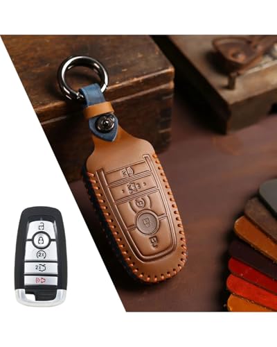 Étui de clé de voiture avec porte-clés télécommande EcoSport Edge marron - 2