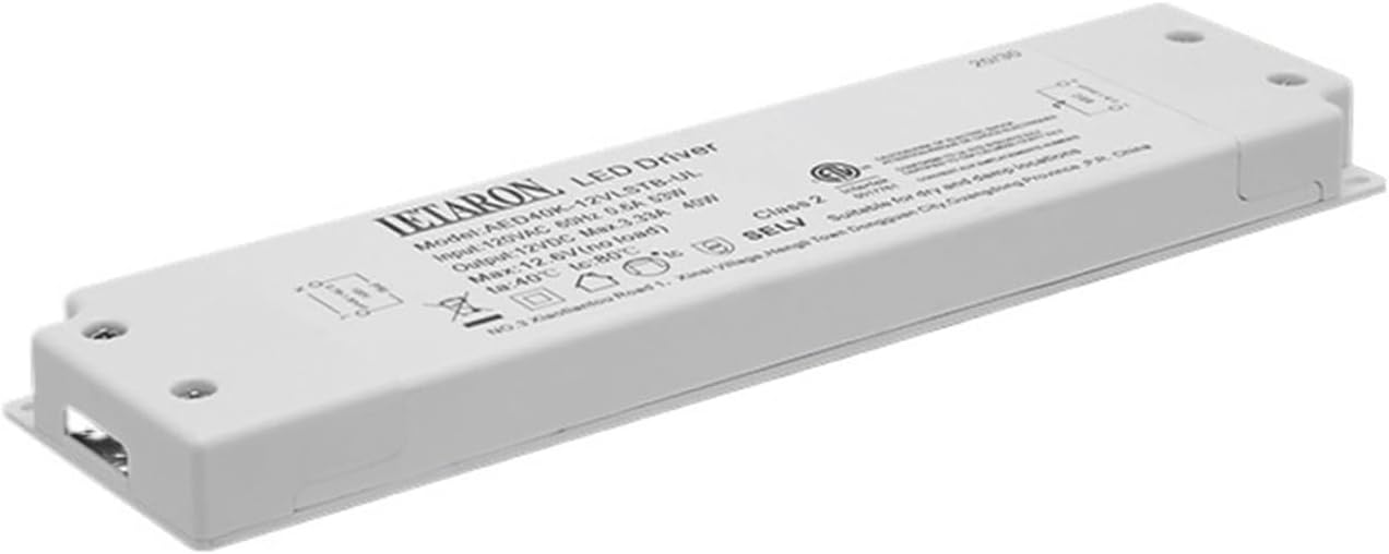Thyristor US Standard Constant Voltage dimming Driver 40W/12V AED40K-12VLSTB-UL
