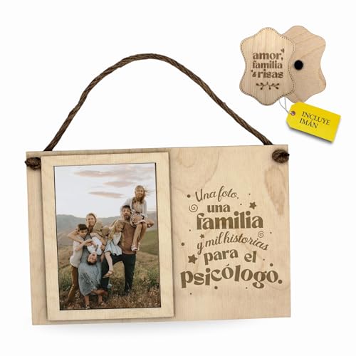 Imagen de ayurvana Marco Familia Cuadro de Madera con Frase Emotiva para Familiares Decoración Personalizada para Hogar