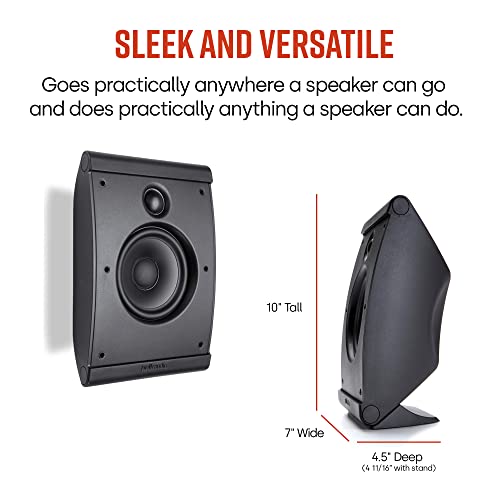 Polk Audio Owm3 Wall And Bookshelf Speakers | The Most High-Performance Versatile Loudspeaker | Paintable Grilles (Pair, Black) #TOP2