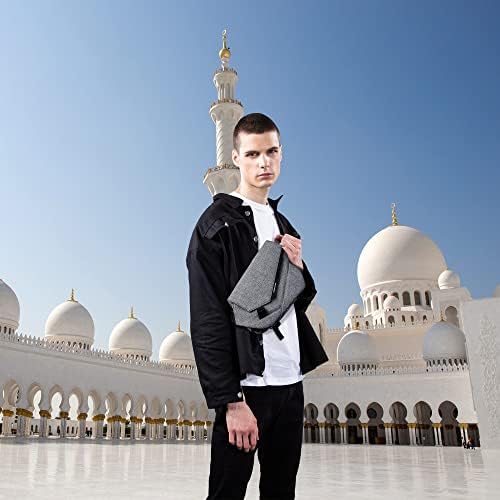 Crossbody Sling Bag for Men, Versatile Travel Hiking and Working Mens Chest Bag Daypack Fashion Radiant Cycling Sling Backpack (Grey) 2 Crossbody Sling Bag for Men, Versatile Travel Hiking and Working Mens Chest Bag Daypack Fashion Radiant Cycling Sling Backpack (Grey)