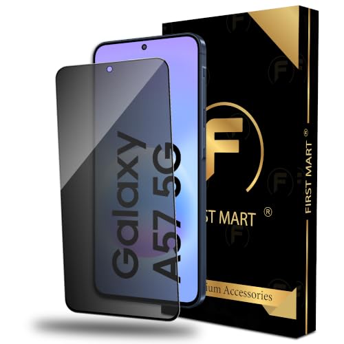 Image of FIRST MART Privacy Tempered Glass for Samsung Galaxy A57 and Samsung A37 | Anti-Spy Screen Protector, Edge-to-Edge 9H Scratch Protection, Case-Friendly, Bubble-Free | Pack of 1