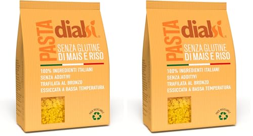 Dialsí - Pasta sin gluten de maíz y arroz, 300 g (Paquete de 2)
