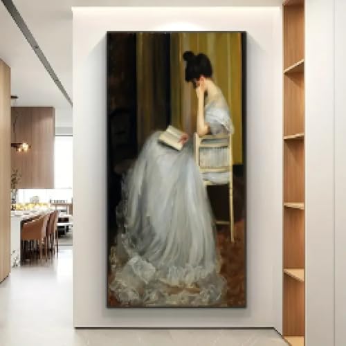 Peinture murale élégante sur toile rétro de qualité supérieure pour grand salon 40x80
