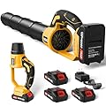 VASG Leaf Blower Cordless – Lightweight Handheld Electric Leaf Blower with Variable Speed, 21V 3×2.0Ah Batteries & Fast Charger for Effortless Lawn, Yard, Garden, Patio, Driveway & Leaf Cleanup