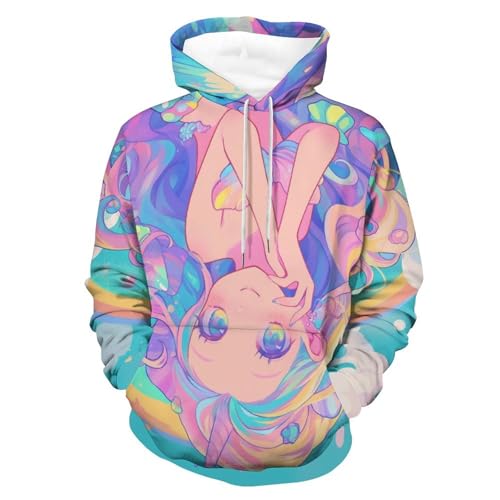 Sweat à Capuche Fille Sirène Arc-en-Ciel Un Cadeau Original Taille S Unisexe