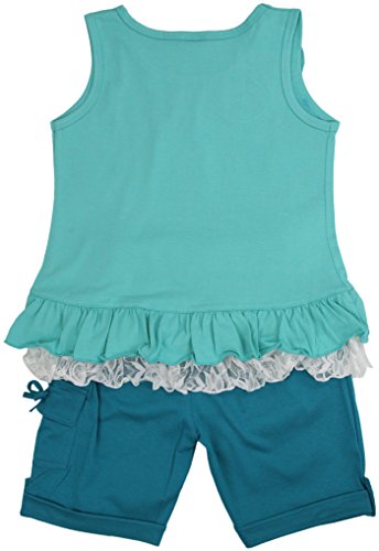 Image of ToBeInStyle Girl's Two Piece Summer Set Cute Tee Top and Matching Shorts Adorable Outfit