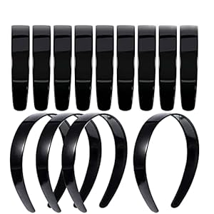 20 stuks kunststof hoofdbeugels voor dames, 10 mm effen, haarband voor meisjes en dames, voor doe-het-zelf…