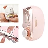 Electric Nail Clipper, 2 in 1 Electric Nail Clippers for Seniors and Adults, Baby Automatic Nail Clipper with Polishing, Light & Storage, Smart Nail Clipper 2-Speed for Fingernail (Pink)