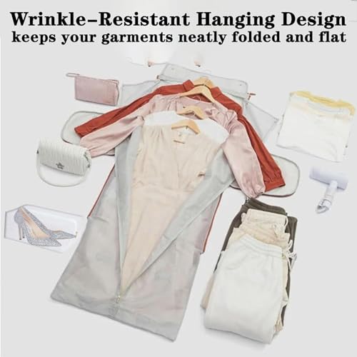 Jenni Bag, PU Leather 2 in 1 Hanging Suitcase Travel Bags, Jenni Bag Travel Bag with Wheels, Convertible Garment Duffel Bag, High Capacity with Shoe Compartment (Black-With pull rod)4