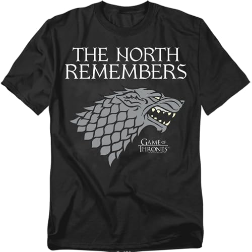 Popfunk Game of Thrones The North Remembers Stark Unisex T-Shirt Black L