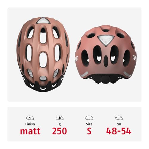 ABUS Youn-I ACE city helmet - bike helmet for everyday use - with integrated LED rear light - for men and women