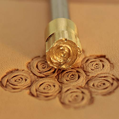 Leather Stamp Tool Set | Brass Rose Flower Design | CNC-Cut For Crisp Imprints On Leather